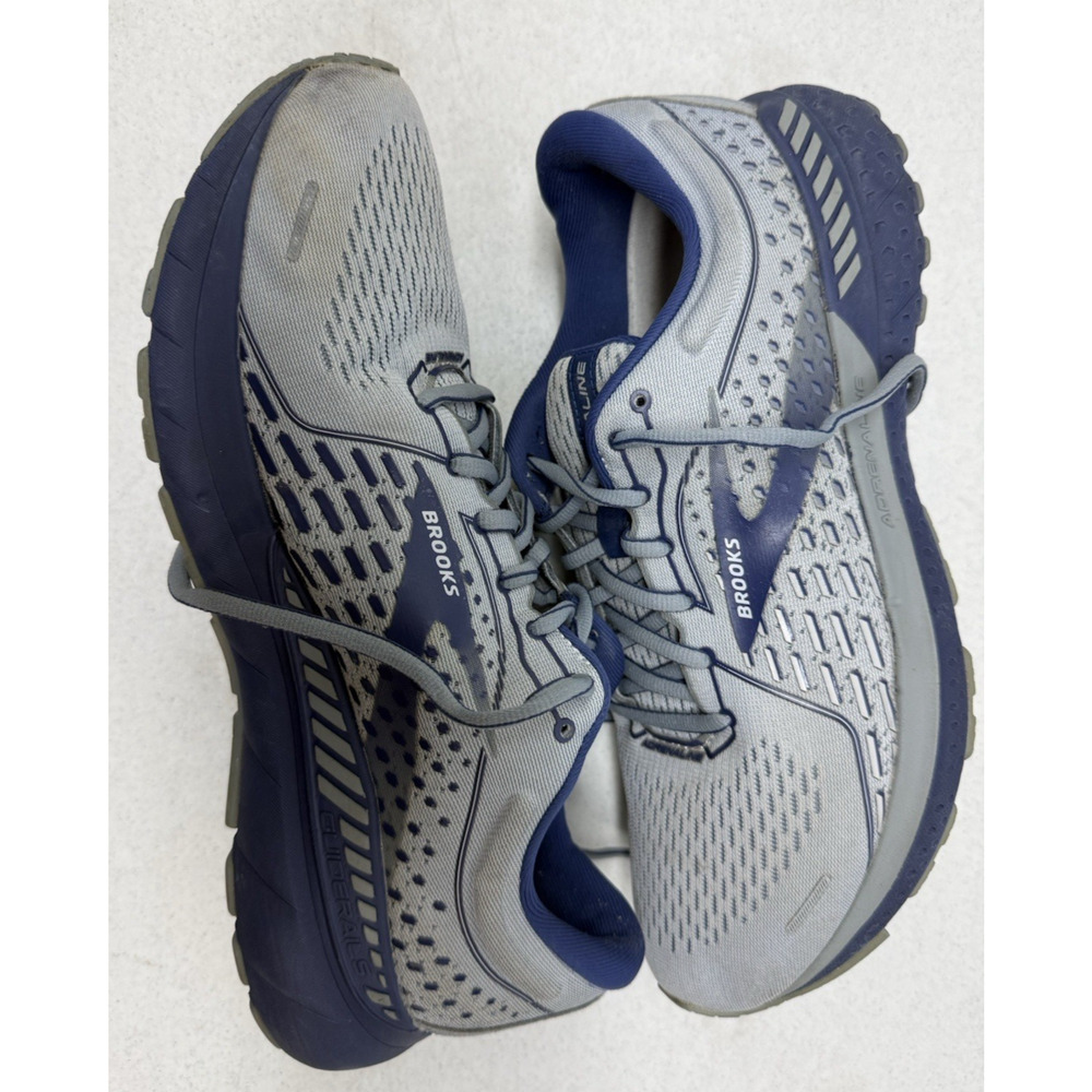 BROOKS Adrenaline GTS 21 Men’s Size 10.5 D Running Shoes 1103491D006 Gray /Blue